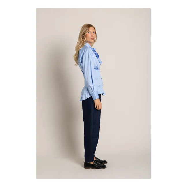 Chemise Agnes Rayée | Bleu ciel