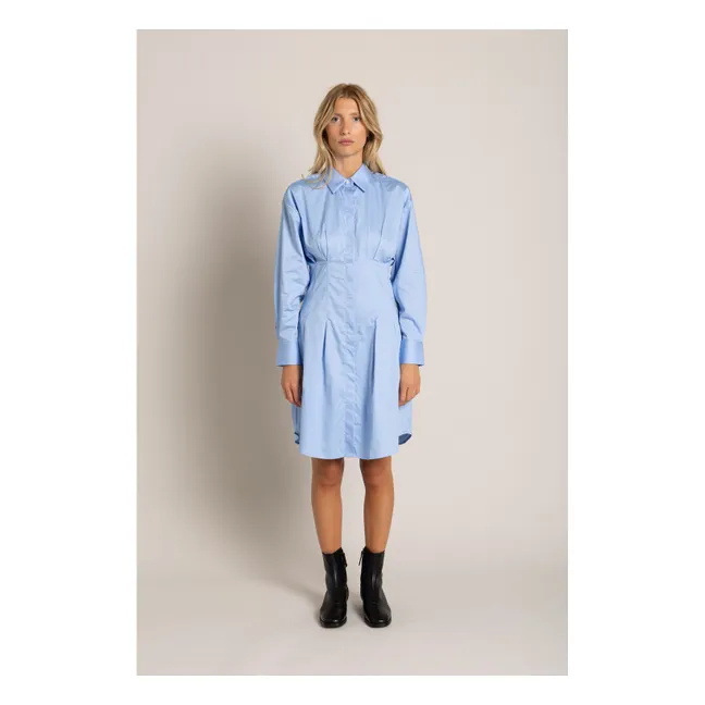 Robe Chemise Risa Rayée | Bleu ciel