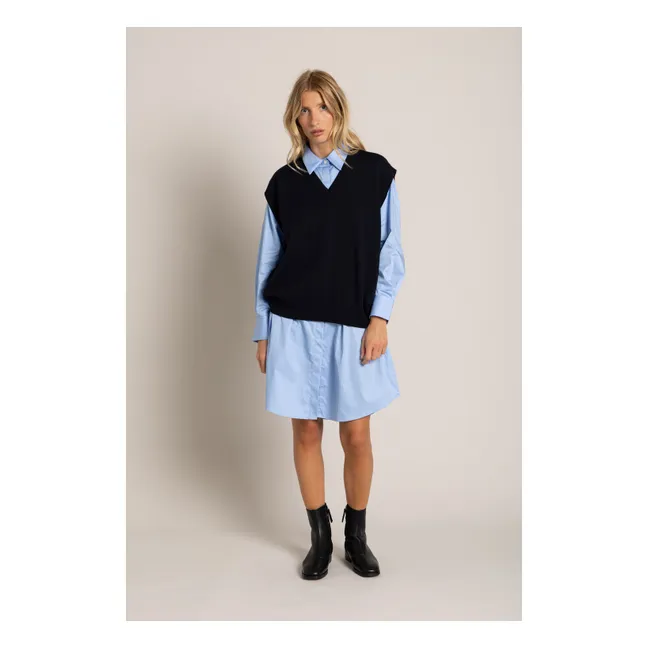 Robe Chemise Risa Rayée | Bleu ciel