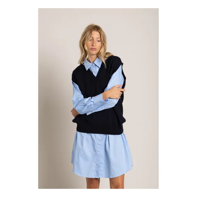 Robe Chemise Risa Rayée | Bleu ciel