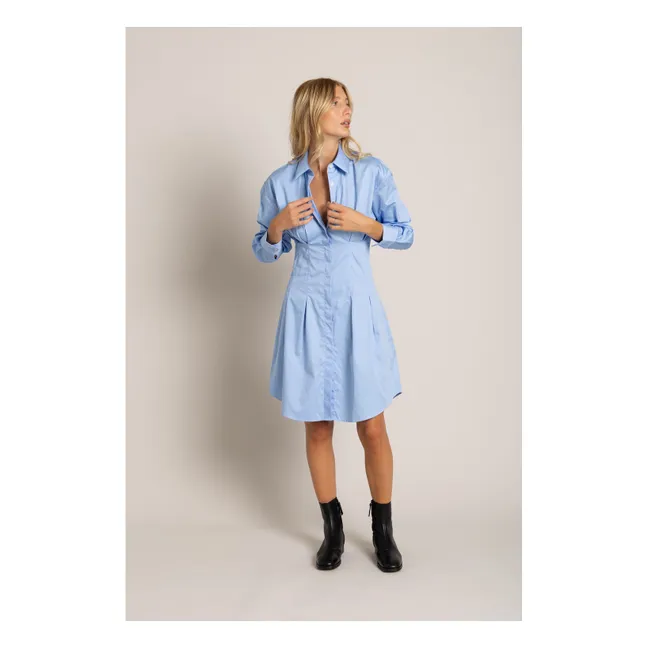 Robe Chemise Risa Rayée | Bleu ciel