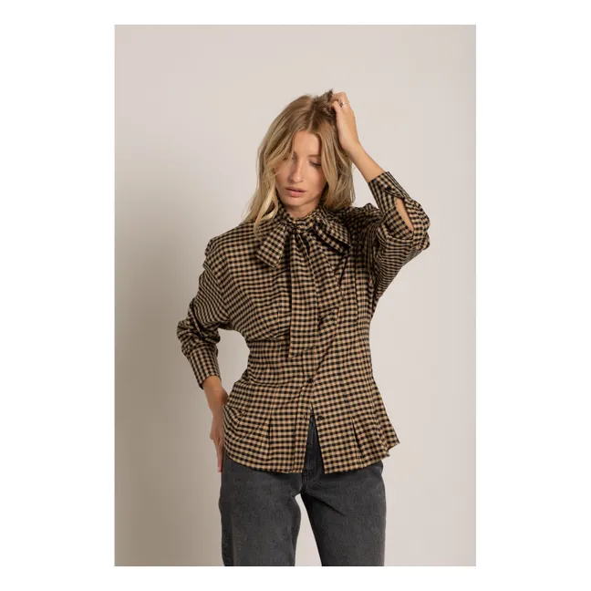 Chemise Agnes Carreaux | Marron