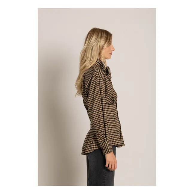 Chemise Agnes Carreaux | Marron