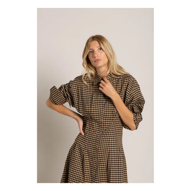 Robe Chemise Risa Carreaux | Marron