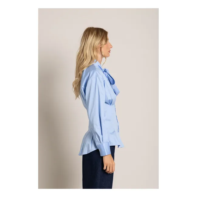 Chemise Agnes Rayée | Bleu ciel