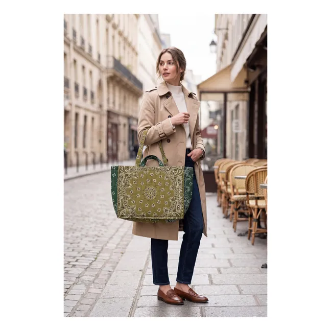 Maxi Cabas Trèfle Coton | Vert
