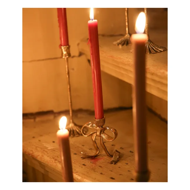 Riley Ribbon brass candleholder | Gold