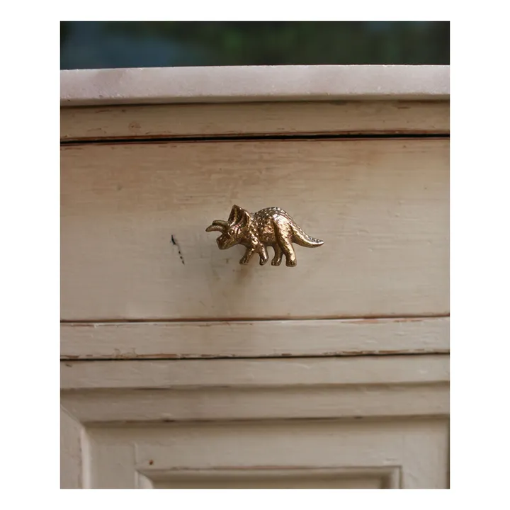 Manilla de latón Triceratop | Dorado- Imagen del producto n°2