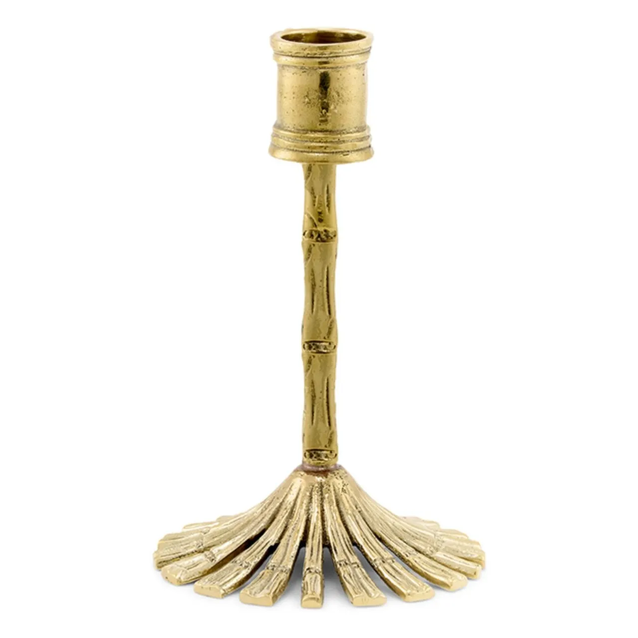 Doing Goods Gold Bamboo Brass Candleholder