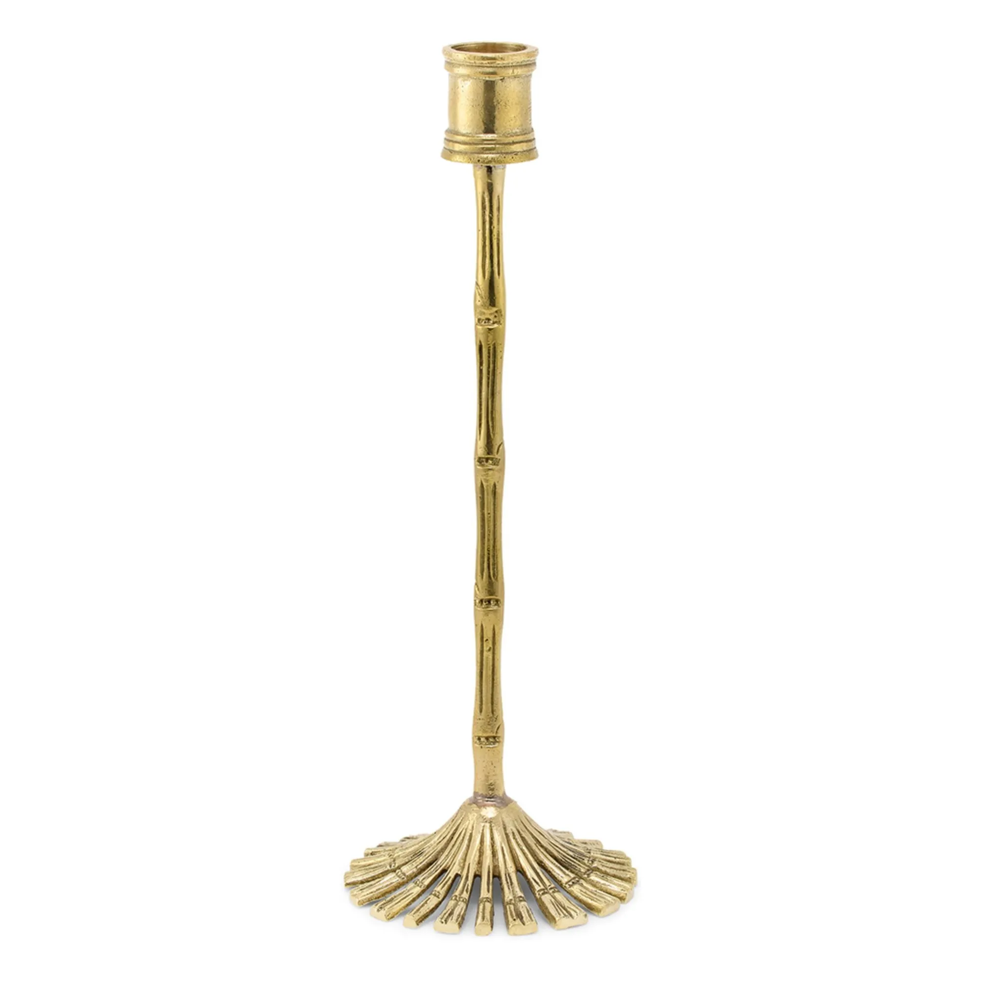 Doing Goods Gold Bamboo Brass Candleholder