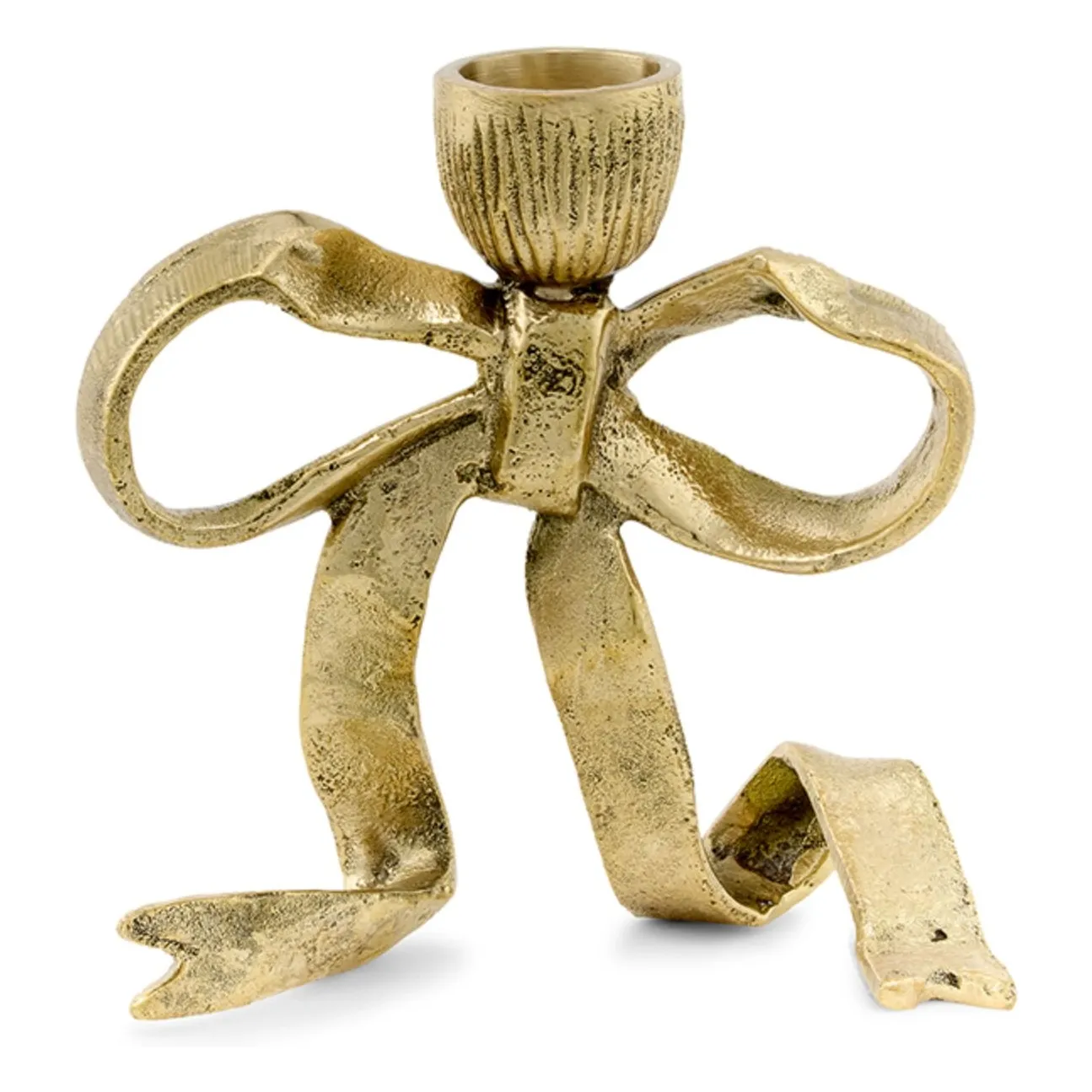 Doing Goods Gold Riley Ribbon Brass Candleholder