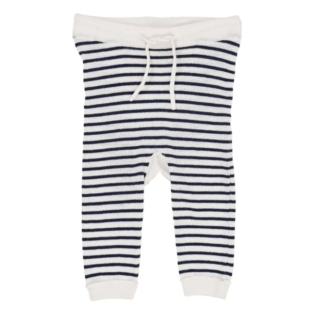 Legging de punto a rayas | Azul Marino