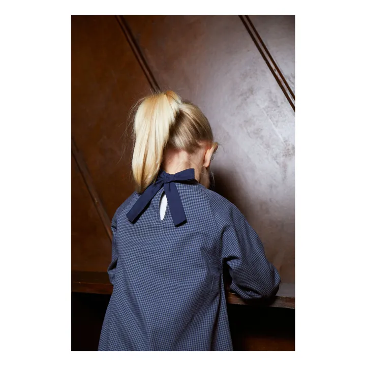 Kleid Kariert Schleife | Navy- Produktbild Nr. 5