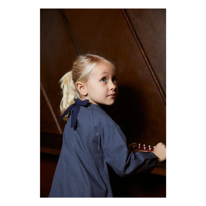 Kleid Kariert Schleife | Navy- Produktbild Nr. 2