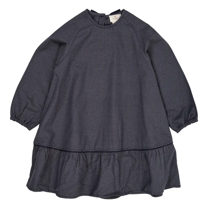 Kleid Kariert Schleife | Navy- Produktbild Nr. 0