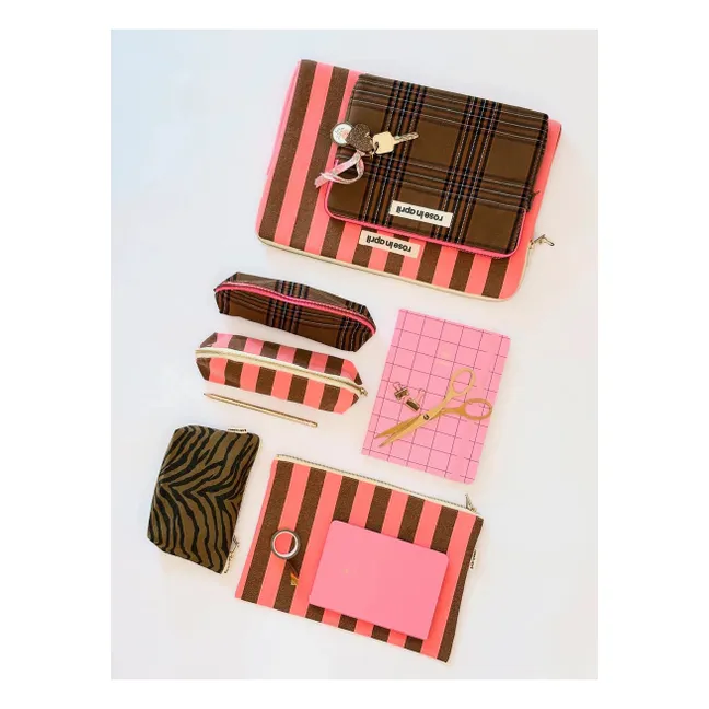 Estuche Gaston Tartan | Marrón