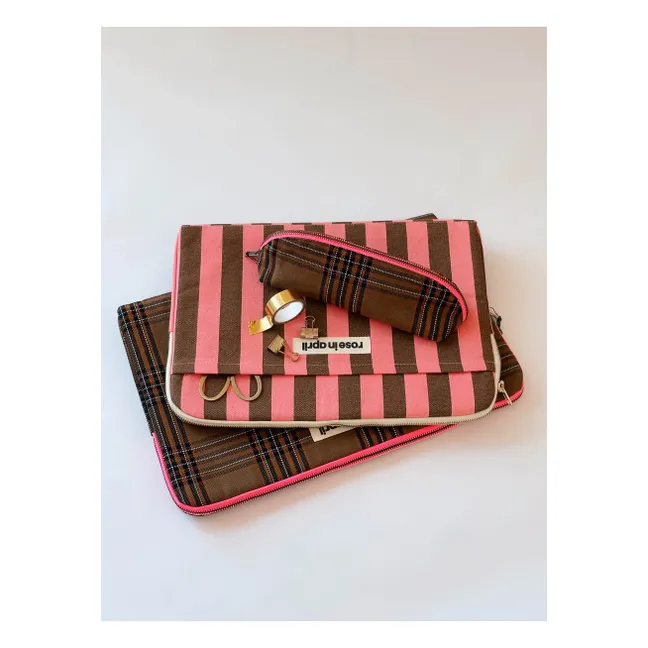 Trousse Gaston Tartan | Marron