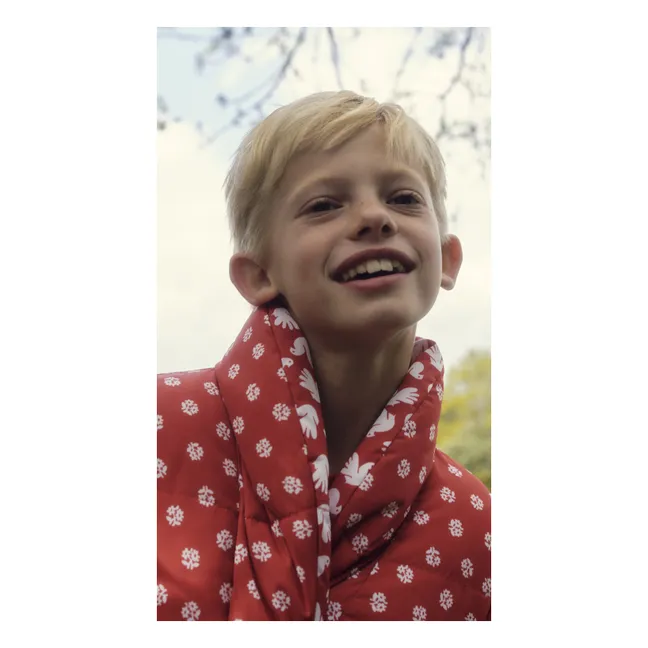Doudoune Fleurie | Rouge