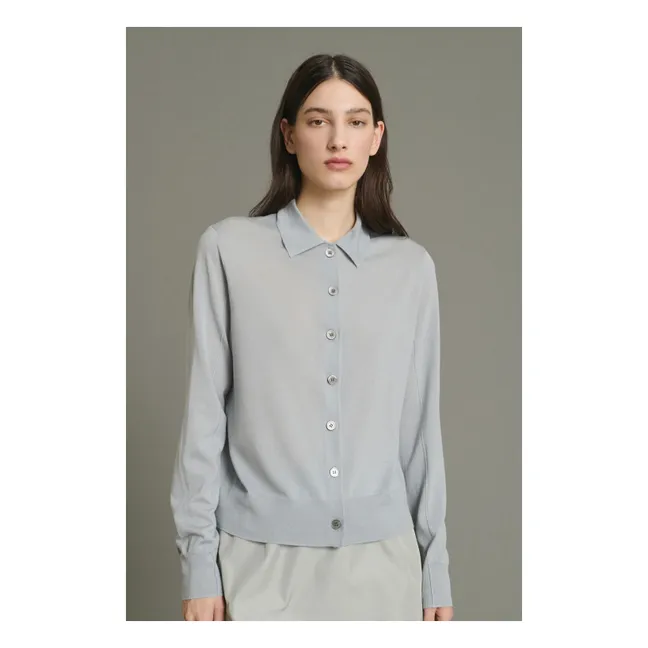 Chaqueta de lana merina Hailey | Azul Pálido