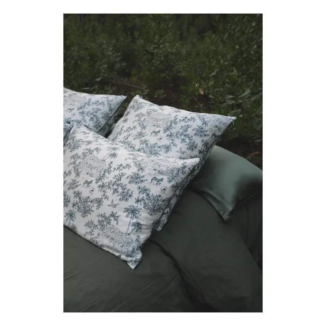 Mulberry silk pillowcase in wild night print | Blue