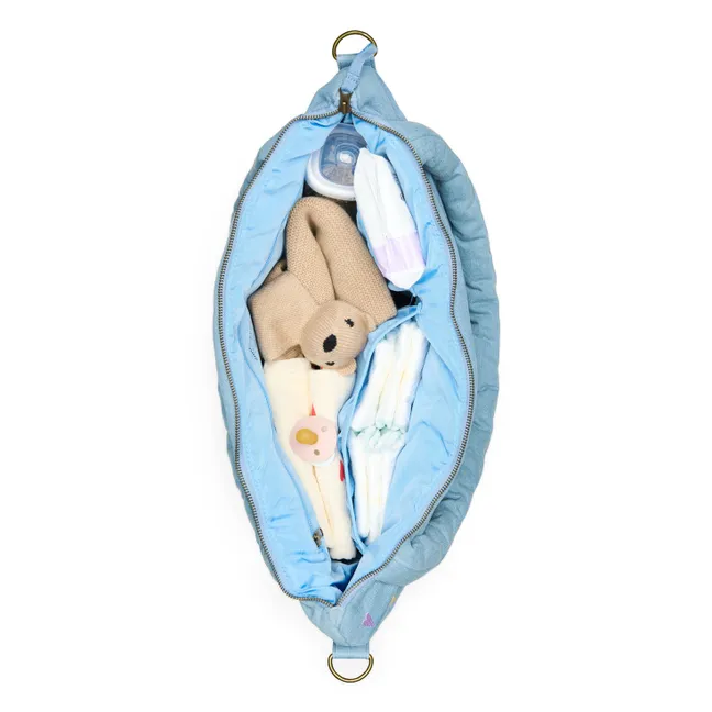 Hearts Denim Diaper Bag