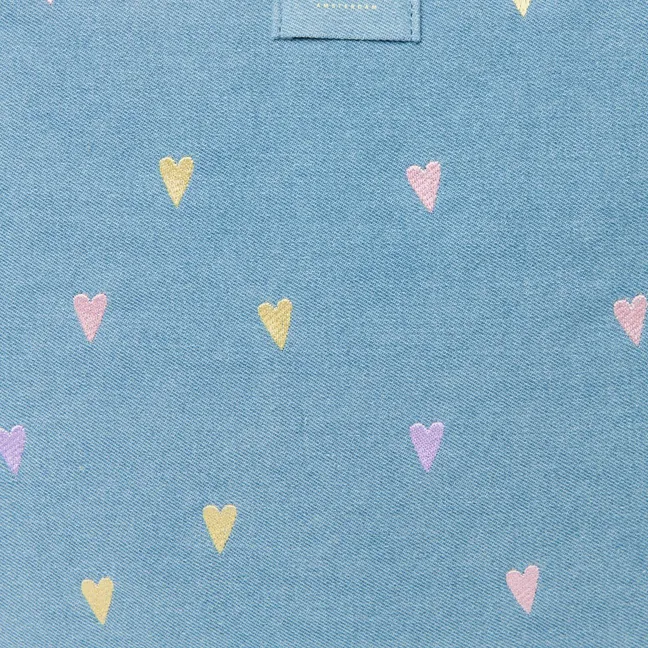 Hearts Denim Diaper Bag