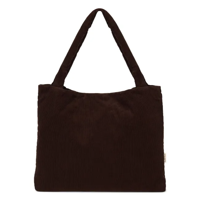 Corduroy mom bag | Dark Brown