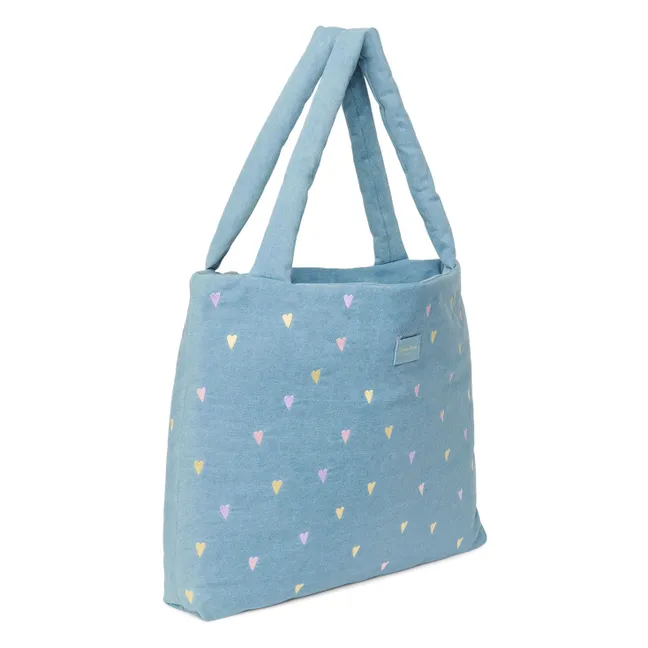 Sac mom-bag en denim Hearts