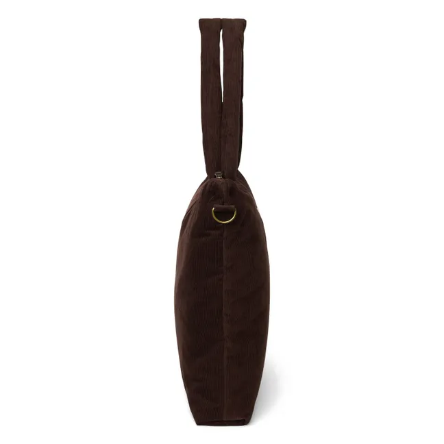 Corduroy diaper bag | Dark Brown