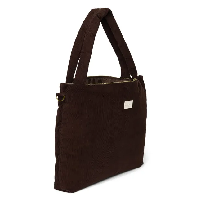 Corduroy diaper bag | Dark Brown