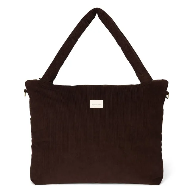 Corduroy diaper bag | Dark Brown