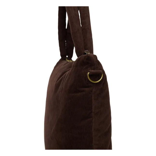 Corduroy diaper bag | Dark Brown