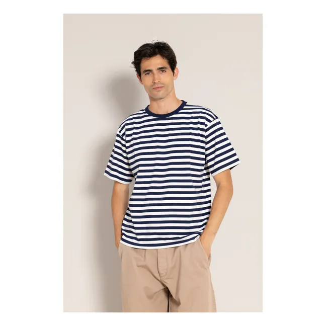 T-shirt Solal Rayé | Bleu noir