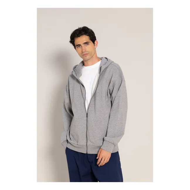 Mambo organic cotton hoodie | Heather grey