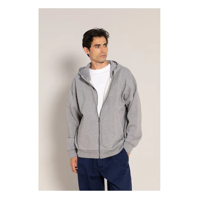 Mambo organic cotton hoodie | Heather grey
