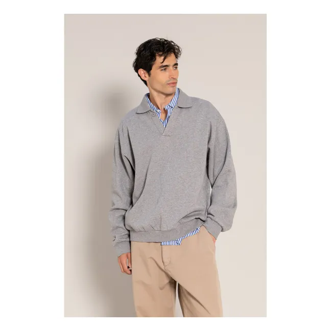 Bob Polo neck sweatshirt | Heather grey