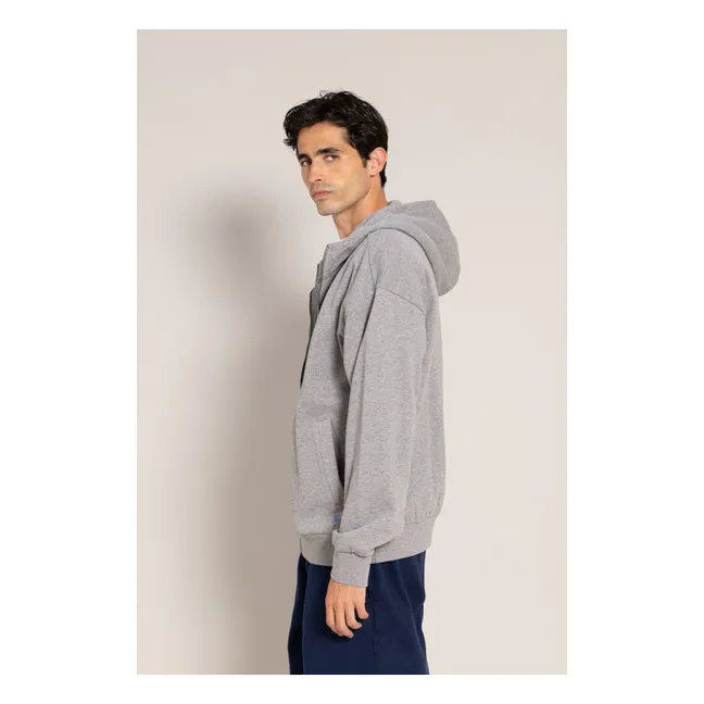 Mambo organic cotton hoodie | Heather grey