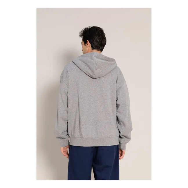 Mambo organic cotton hoodie | Heather grey