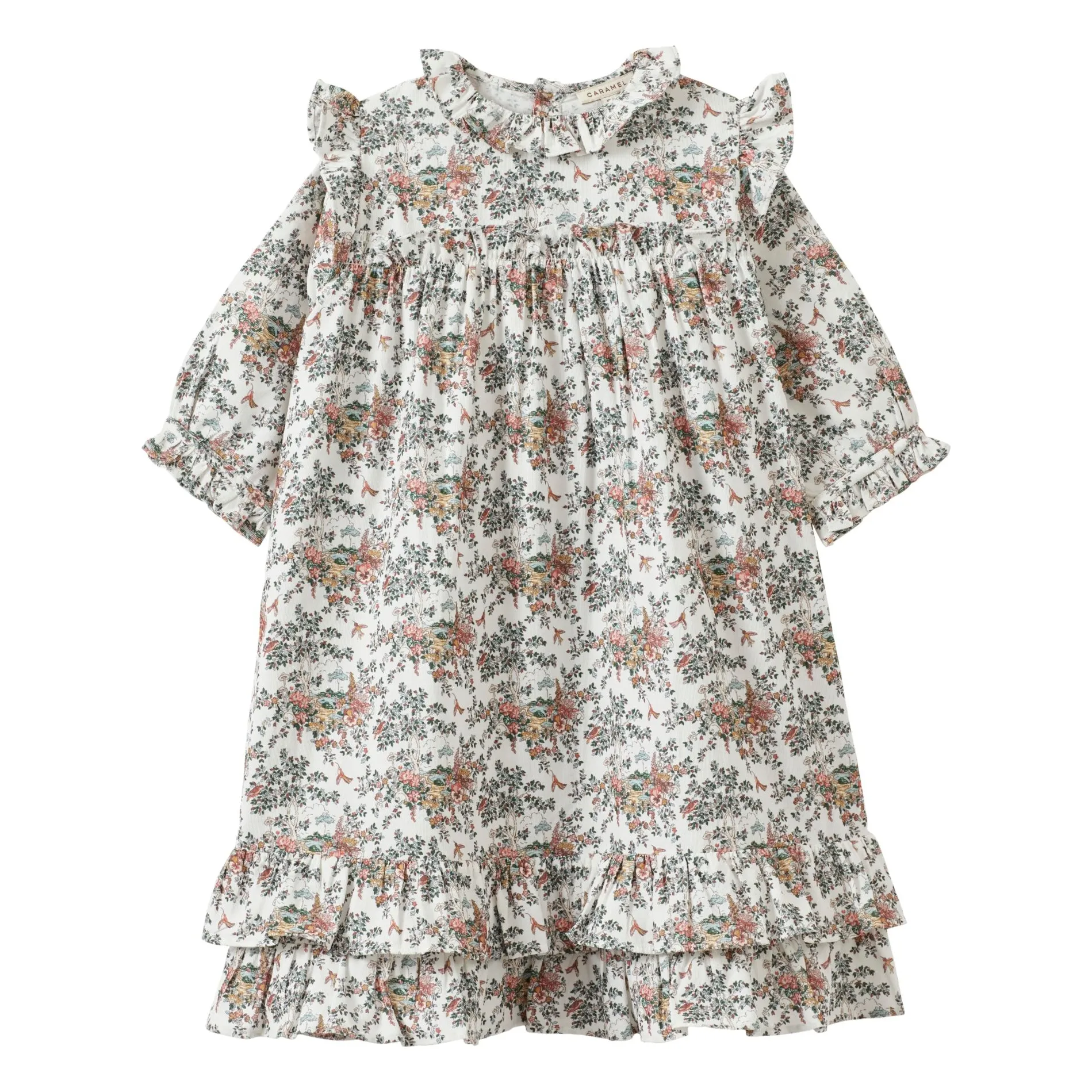 Caramel White Helios Fleurie Dress