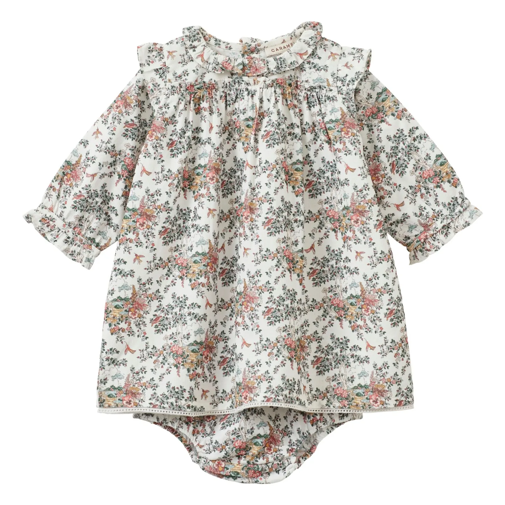 Caramel White Helios Fleurie Baby Dress