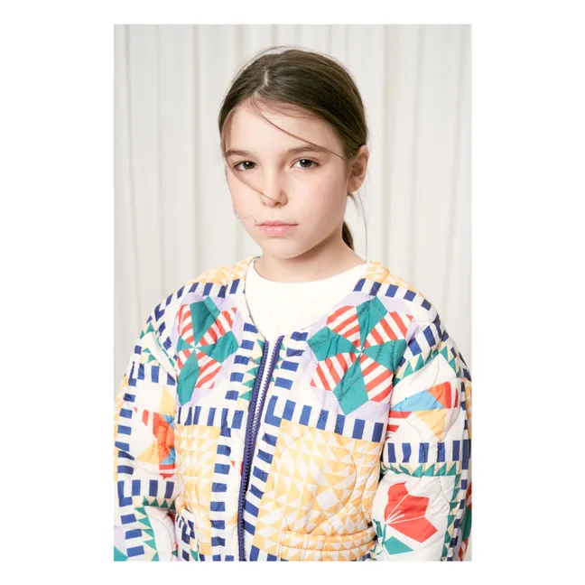 Chaqueta acolchada Patchwork | Azul