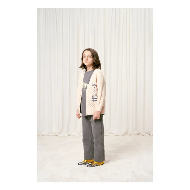 Embroidered Rabbit Cardigan | Cream