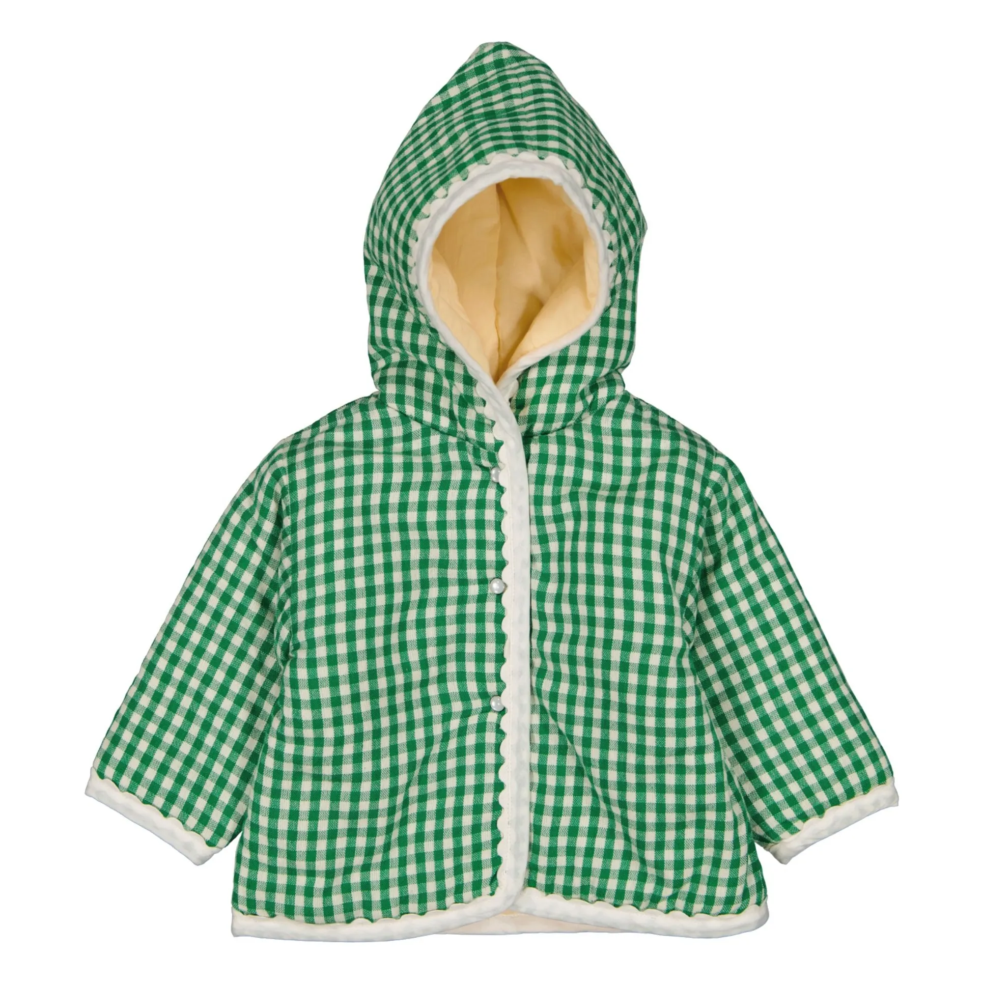 Hello Simone Green Poppy Vichy Coat