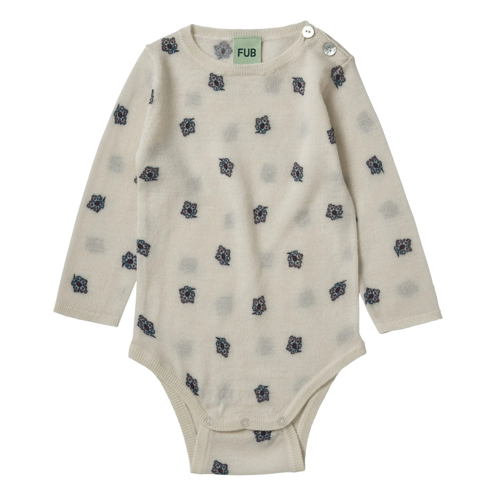 Fub Ecru Body Paisley Extra Fine Knit Merino Wool