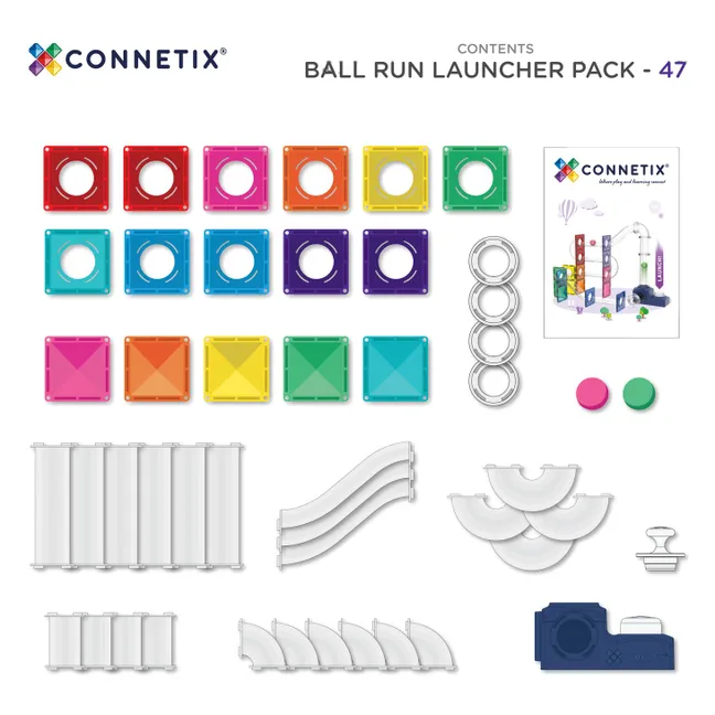 Ball Run Launcher pack - 47 pièces | Rainbow