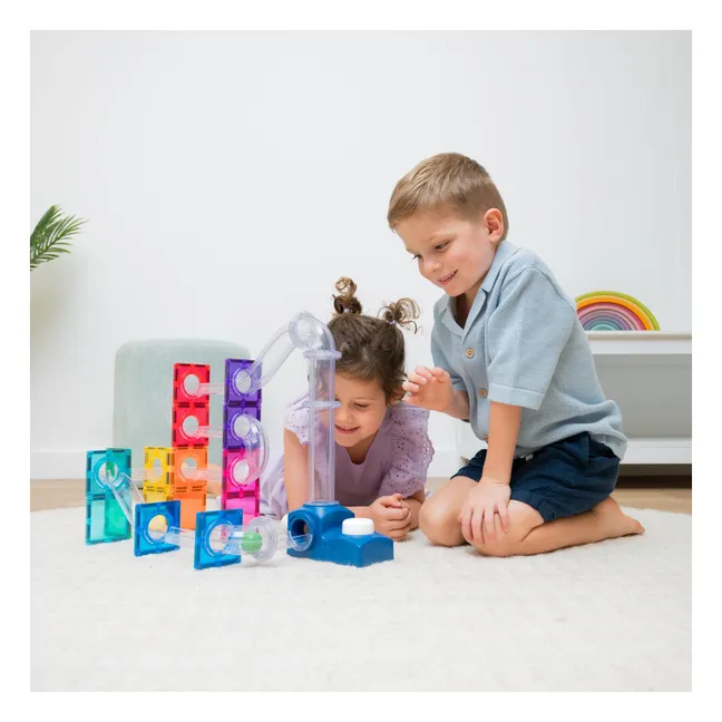 Ball Run Launcher Set - 47 pieces | Rainbow