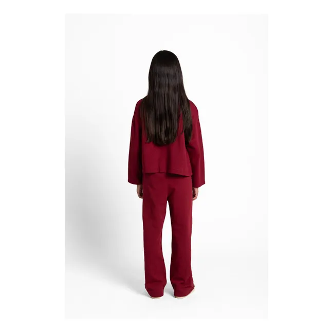 Jogger Tulip Coton Bio | Rouge cerise