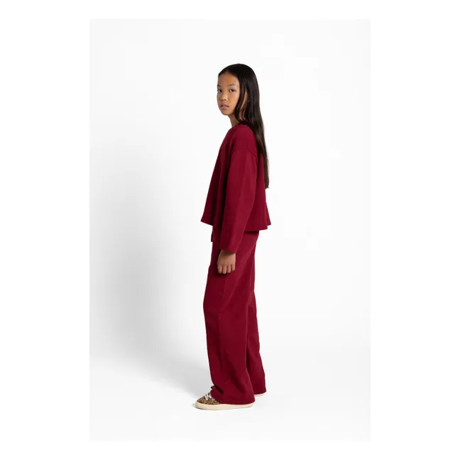 Jogger Tulip Coton Bio | Rouge cerise