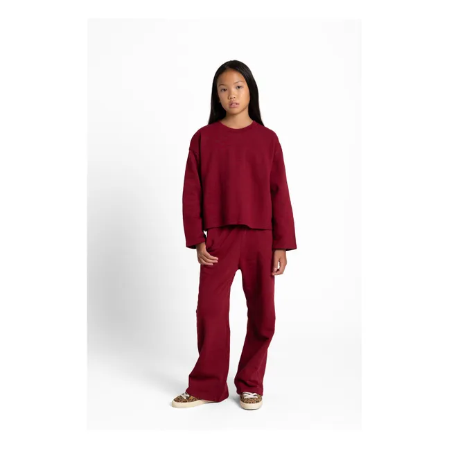 Jogger Tulip Coton Bio | Rouge cerise