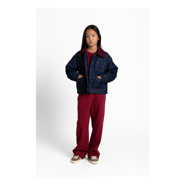 Jogger Tulip Coton Bio | Rouge cerise